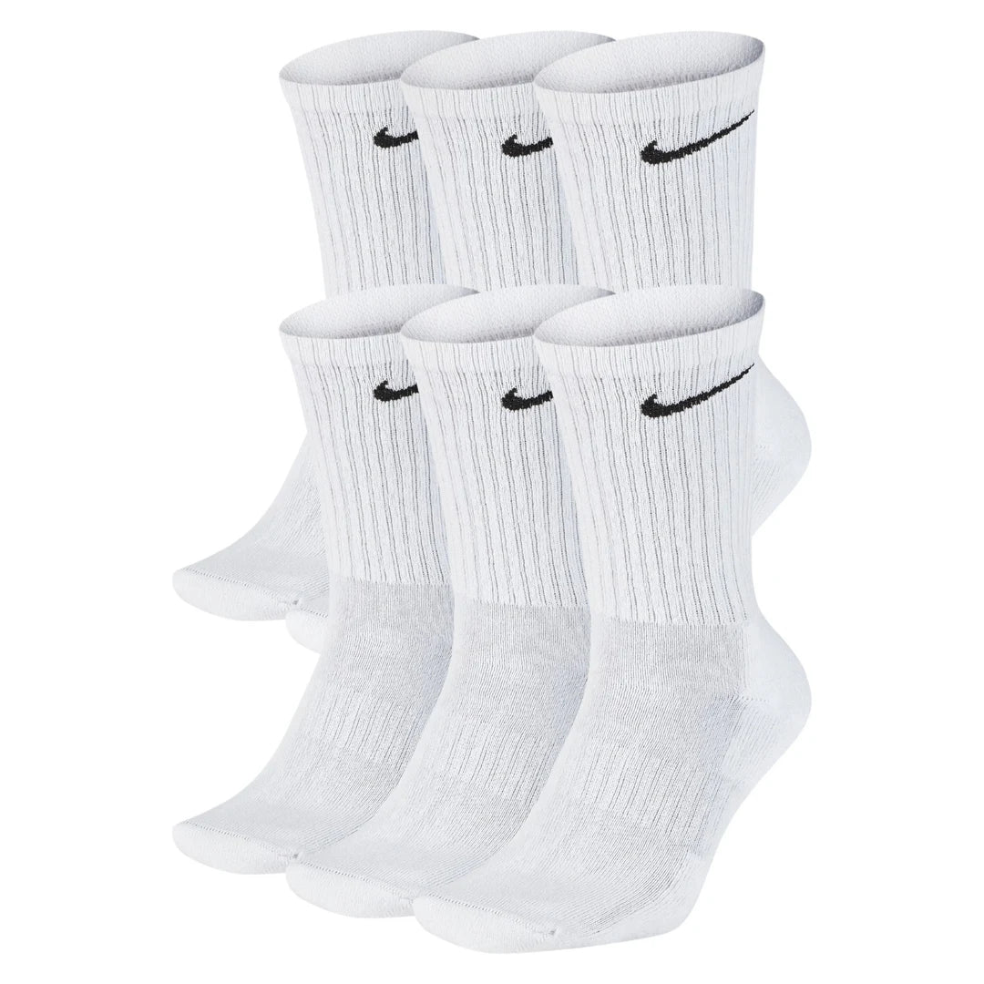 Nike Everyday Cushioned Training Crew Socks (6 Pairs) - White