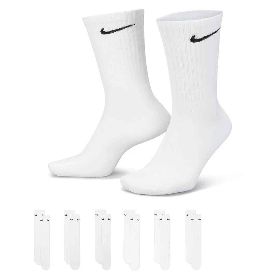 Nike Everyday Cushioned Training Crew Socks (6 Pairs) - White